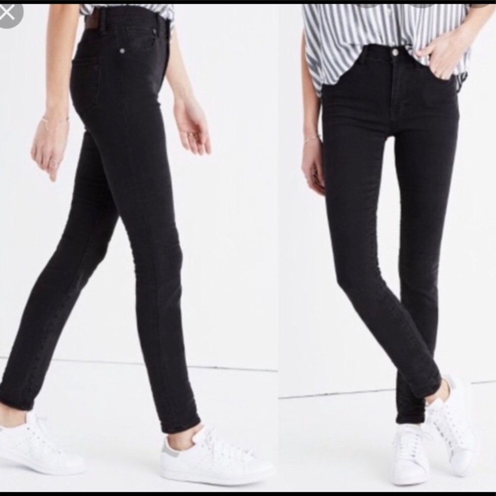 Madewell High Riser Skinny Jean - Black, size 27